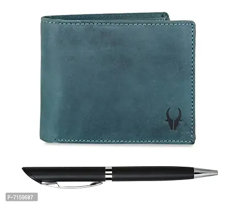 WildHorn Mens Leather Wallet Gift Set Combo I Gift Hamper for Men (Navy-1)