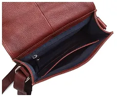 WildHorn Men's Messenger Bag (Brown, Maroon)-thumb4