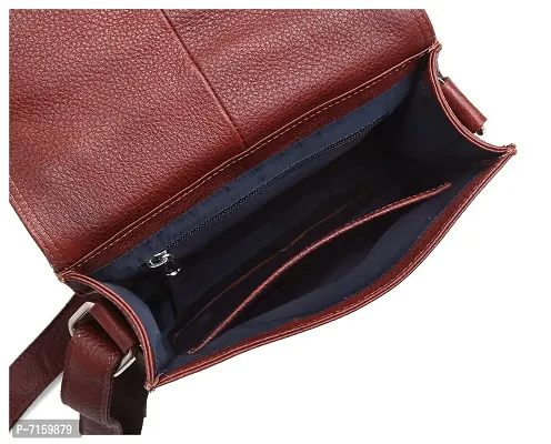 WildHorn Men's Messenger Bag (Brown, Maroon)-thumb5