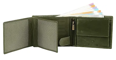 WildHorn Green Crunch Leather Men's Wallet (WH1173)-thumb4