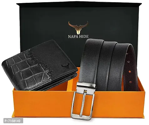 NAPA HIDE Black Leather Men's Wallet (NPH013)