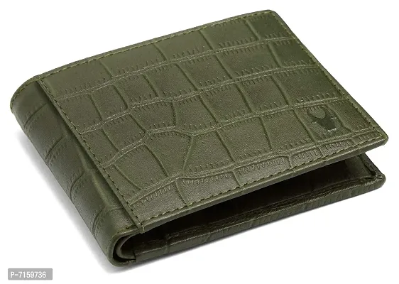 WildHorn Green Leather Men's Wallet and Card Holder (RAKHIGIFT1173)-thumb2