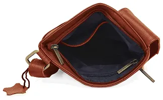 WILDHORN Leather 8.5 inch Sling Messenger Bag for Men I Multipurpose Crossbody Bag I Travel Bag with Adjustable Strap I Utility Bag I DIMENSION : L-8.5 inch W-0.5 inch H-10.3 inch (Tan Nappa)-thumb4