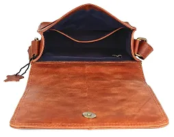 WILDHORN Leather 8 inch Sling Messenger Bag for Men I Multipurpose Crossbody Bag I Travel Bag with Adjustable Strap I Utility Bag I Dimension : L-8 inch W-3 inch H-9 inch (Distressed Tan)-thumb3