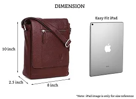 WILDHORN Leather 8.5 inch Sling Messenger Bag for Men I Multipurpose Crossbody Bag I Travel Bag with Adjustable Strap I DIMENSION: L- 8.5inch H- 10.5inch W- 3inch-thumb2