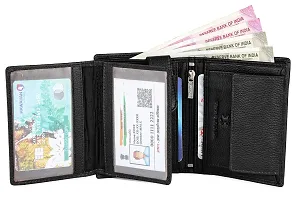 WildHorn Men's Top Grain Portrait Leather Ultra Strong Stitching Handcrafted RFID Blocking Wallet with 2 Transparent ID Windows Slots, 11 Card Slots and Zip Compartment-thumb3