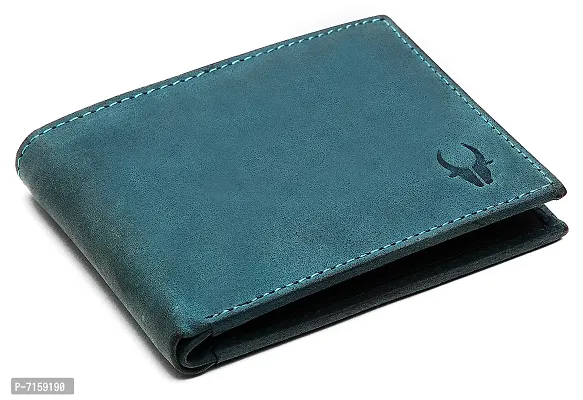 WILDHORN Wildhorn India Blue Hunter Leather Men's Wallet (WH2083)-thumb0