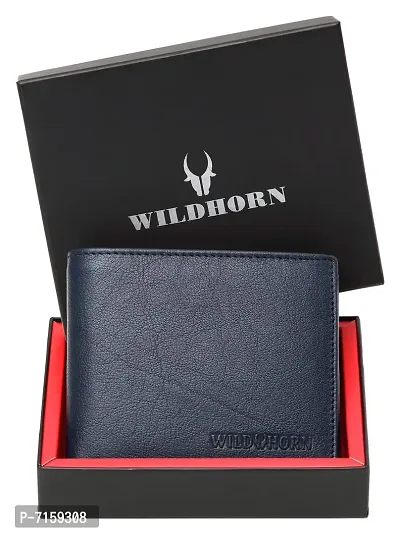 WildHorn Leather Wallet for Men (Blue)-thumb2