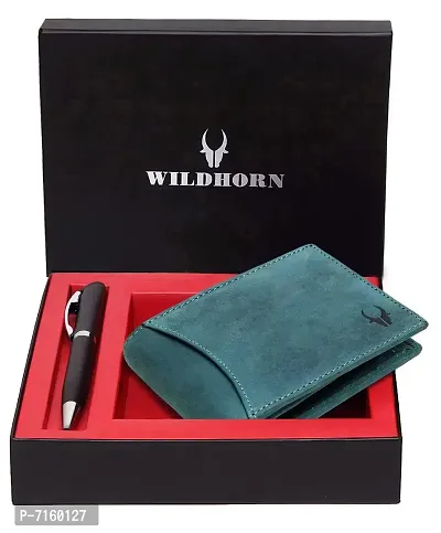 WildHorn Blue Leather Mens Wallet (WH1173)