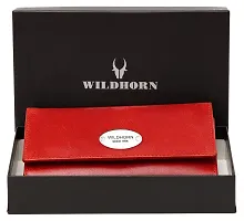 Wildhorn Women's Leather Wallet (Red)-thumb1