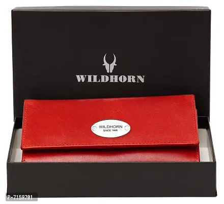 Wildhorn Women's Leather Wallet (Red)-thumb2