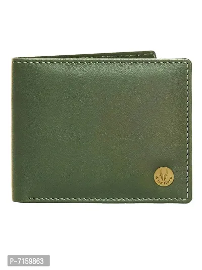 WILDHORN Oliver Green Leather Wallet and Belt Combo for Men-thumb2