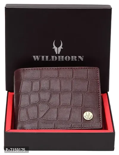 WILDHORN Brown RFID Protected Leather Men's Wallet-thumb2