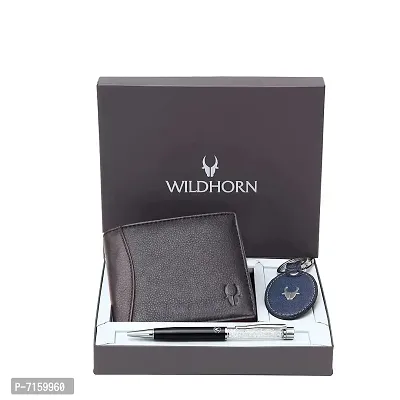 WildHorn Black Leather Men's Wallet and Card Holder (GIFTBOX 152)