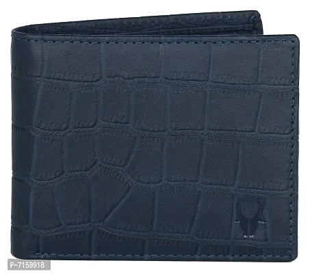 WildHorn Blue Croco201 Leather Men's Wallet  Pen Combo Set (699700)-thumb5