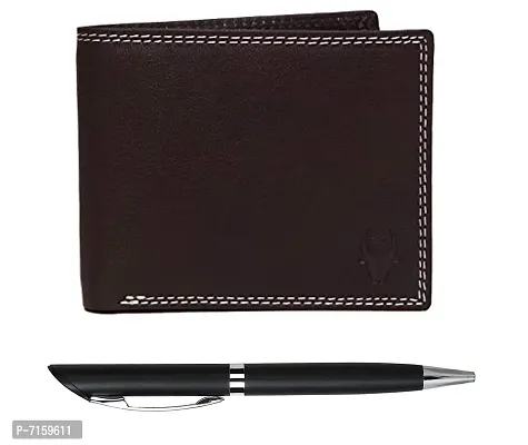 WildHorn Mens Leather Wallet Gift Set Combo I Gift Hamper for Men (Brown-1)