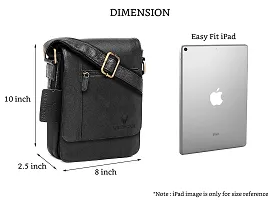 WILDHORN reg; Leather 8.5 inch Sling Messenger Bag for Men I Multipurpose Crossbody Bag I Travel Bag with Adjustable Strap I IDIMENSION: L- 8.5inch H- 10.5inch W- 3inch-thumb2