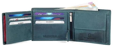 WildHorn Rakhi Gift Set for Brother - Premium Mens Combo | Gift Set of Leather Wallet  Belt  Rakhi with an Unique Slider Gift Box for Brother (Blue Hunter)-thumb4