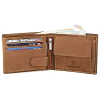 WildHorn Tan Hunter Leather Men's Wallet and Blue Safiano Card Case (WH1173)-thumb2