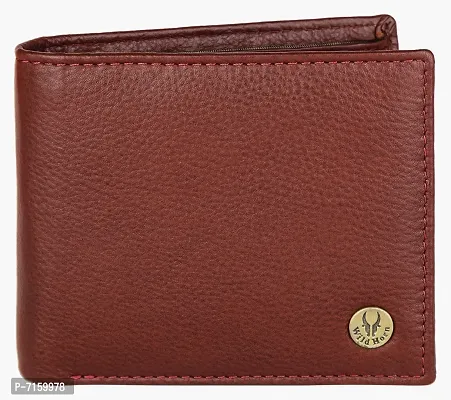 WildHorn Maroon  Black Leather Men's Wallet  Card Holder (GIFTBOX 152) (Combo)-thumb2