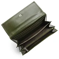WILDHORN Wildhorn India Green Leather Women's Wallet (WHLW1000)-thumb3