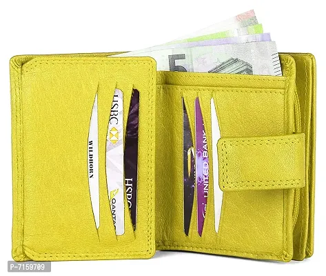 Carolina Ladies Leather Wallet Combo (Yellow)-thumb5