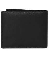 WILDHORN  Men's RFID Protected Genuine Leather Wallet Keychain and Pen Combo (Black052)-thumb3