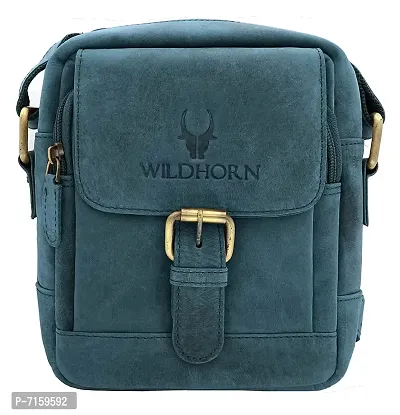 WILDHORN Original Leather 9 inch Sling Bag for Men I Multipurpose Crossbody Bag I Travel Bag with Adjustable Strap I DIMENSION: L- 8 inch H- 9 inch W- 3 inch-thumb0