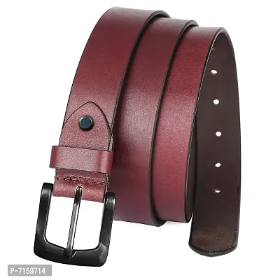 WILDHORN Leather Belt Wallet Combo for Men | Leather Gift Hamper I Gifts for Men (Free Size, Maroon 2)-thumb5