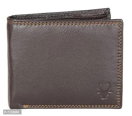 WILDHORN Classic Black Leather Wallet for Men (Brown)