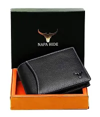 NAPA HIDE Black Leather Men's Wallet (NPH)-thumb1