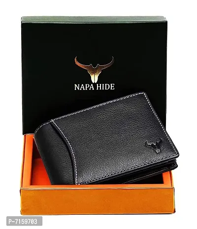 NAPA HIDE Black Leather Men's Wallet (NPH)-thumb2