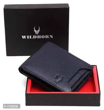 WILDHORN Oliver Blue Leather Wallet for Mens-thumb5