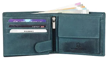 WildHorn Rakhi Gift Set for Brother - Premium Mens Combo | Gift Set of Leather Wallet  Belt  Rakhi with an Unique Slider Gift Box for Brother (Blue Hunter)-thumb2