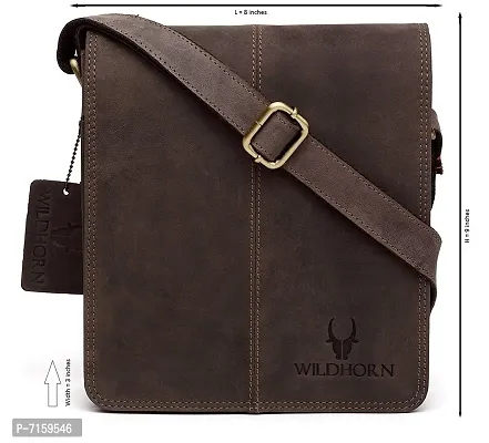 WildHorn Wildhorn India Leather 8 inches Brown Messenger Bag (MB264 Hunter)-thumb2