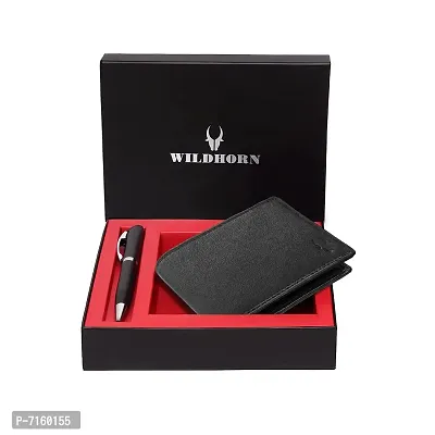 WildHorn Black Leather Men's Wallet (699706)