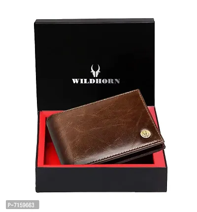 WILDHORN Wildhorn India Brown Leather Men's Wallet (WH2050)-thumb2