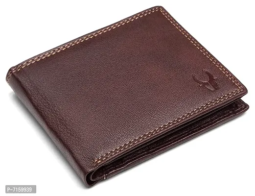 WILDHORN Classic Black Leather Wallet for Men (Maroon)
