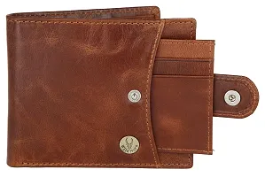 RFID Protected Top Grain Genuine Leather Wallet for Men (TAN)-thumb3