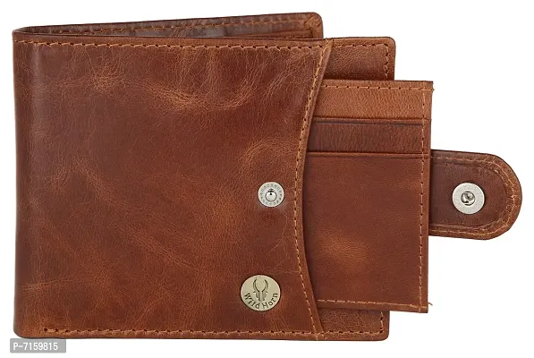 RFID Protected Top Grain Genuine Leather Wallet for Men (TAN)-thumb4