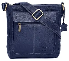 WILDHORN Leather Sling Messenger Bag for Mens (Navy)-thumb1