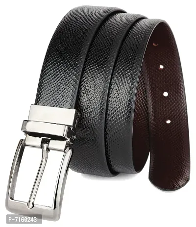 WILDHORN Reversible Leather Formal Belt for Mens | Color- Black  Brown | 48 inches length || Waist upto 44 inches I