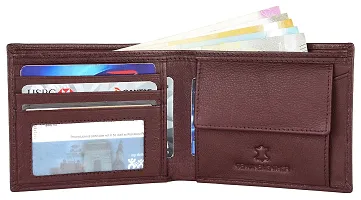 NAPA HIDE Leather Wallet for Men (Maroon)-thumb3