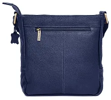 WILDHORN Leather Sling Messenger Bag for Mens (Navy)-thumb3