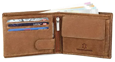 WildHorn Rakhi Gift Set for Brother - Premium Men's Combo | Gift Set of Leather Wallet  Belt  Rakhi for Brother (TAN HUNTER001)-thumb2