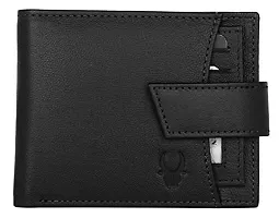 WildHorn Black Leather Men's Wallet , Keychain and Pen Combo Set (GIFTBOX 152)-thumb1