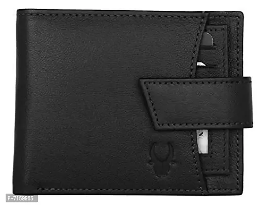 WildHorn Black Leather Men's Wallet , Keychain and Pen Combo Set (GIFTBOX 152)-thumb2