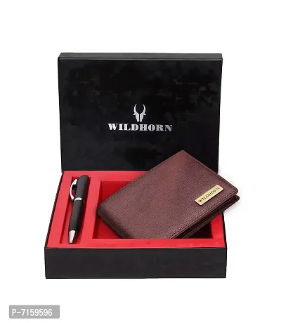 WildHorn Mens Leather Wallet Gift Set Combo I Gift Hamper for Men (Maroon-1)-thumb2
