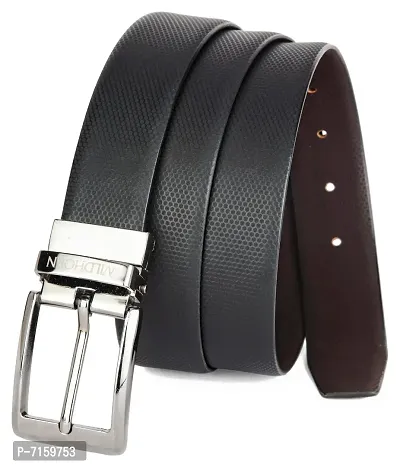WILDHORN Formal Reversible Leather Belt Wallet Combo for Men I Gift Hamper I Gifts for Men (Free Size, (v) Reversible Belt Black Wallet)-thumb5