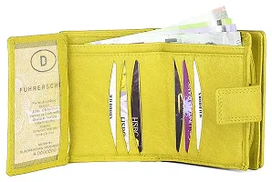 Carolina Ladies Leather Wallet Combo (Yellow)-thumb3